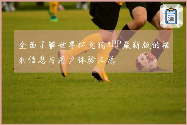 全面了解世界杯竞猜APP最新版的福利信息与用户体验汇总
